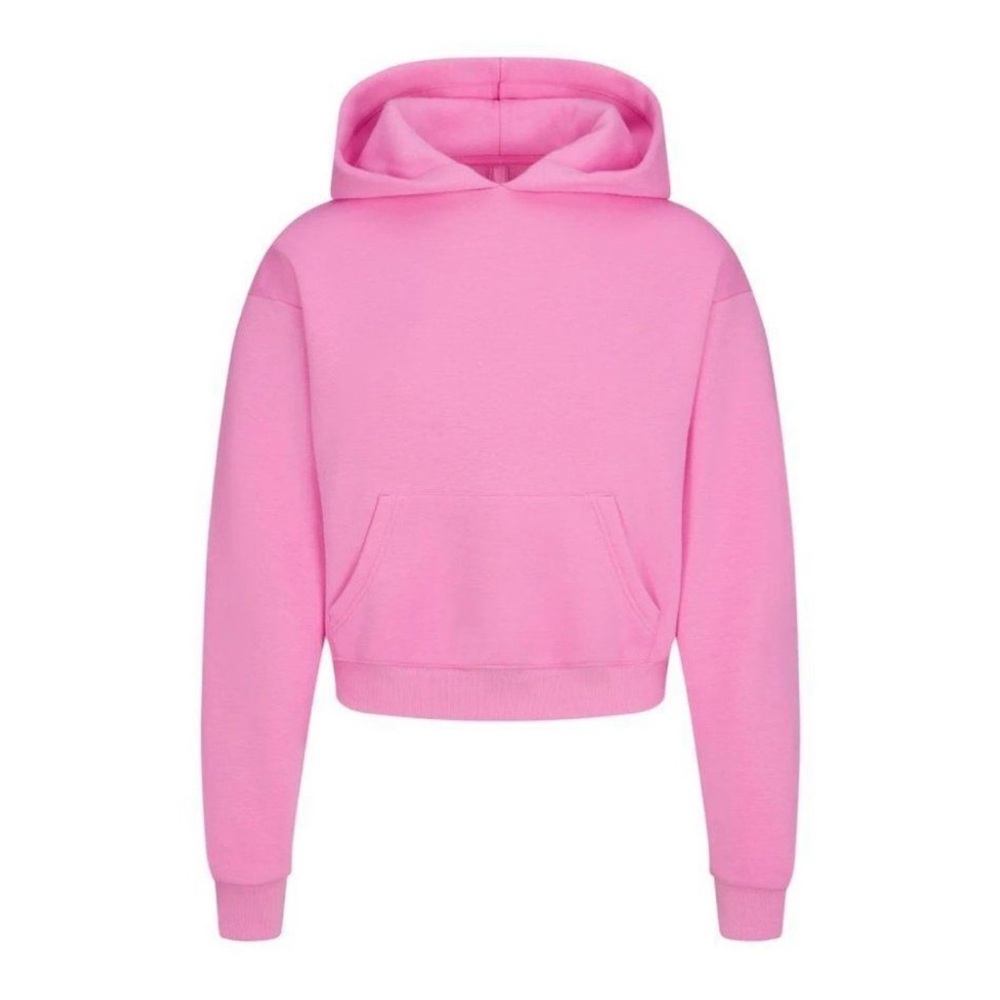 Skims Cropped Hoodie-Bubblegum